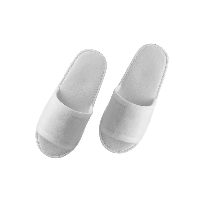 Plush Velvet Hotel & Spa Slippers – Luxury Comfort with Non-Slip Sole (Pair)