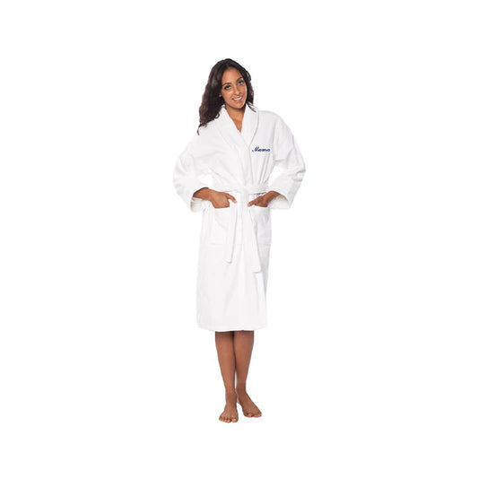 Combed Cotton Velour Embroidered Bath Robe – Luxury Hotel & Spa Robe for Men & Women